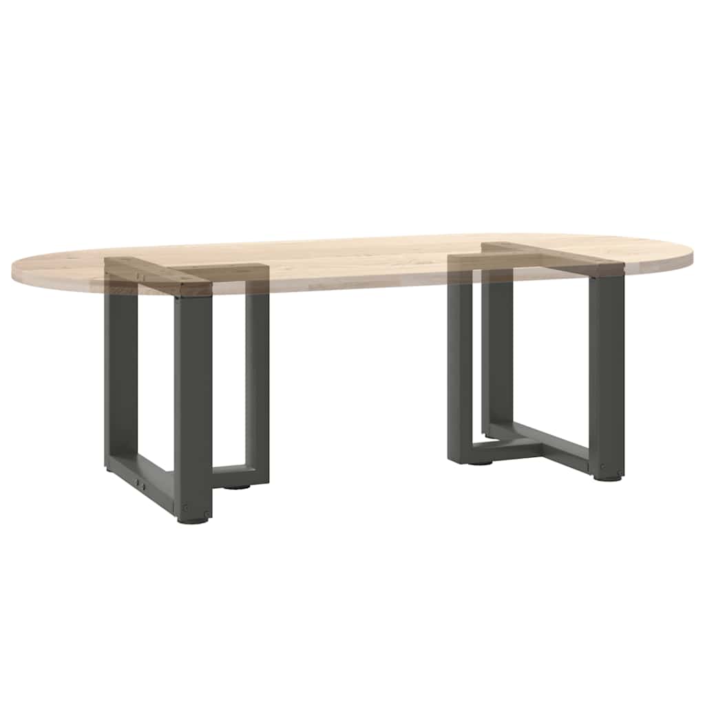 Salongbordben T-formet 2 stk antrasitt 50x25x(42-43) cm stål
