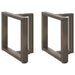 Salongbordben T-formet 2 stk svart 50x25x(42-43) cm stål