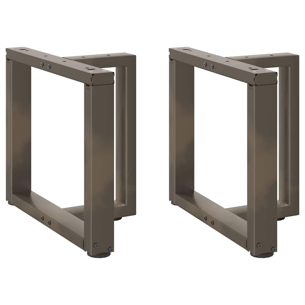 Salongbordben T-formet 2 stk svart 50x25x(42-43) cm stål