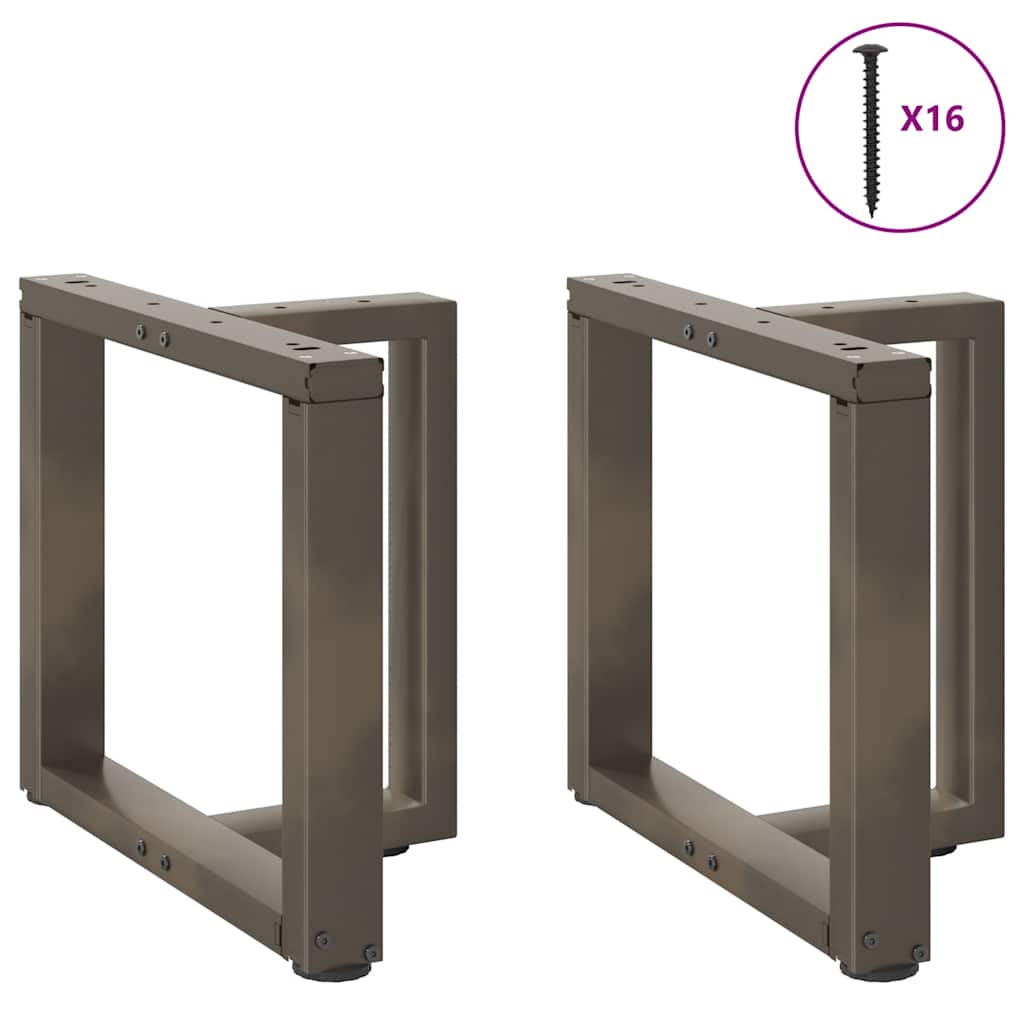 Salongbordben T-formet 2 stk svart 50x25x(42-43) cm stål