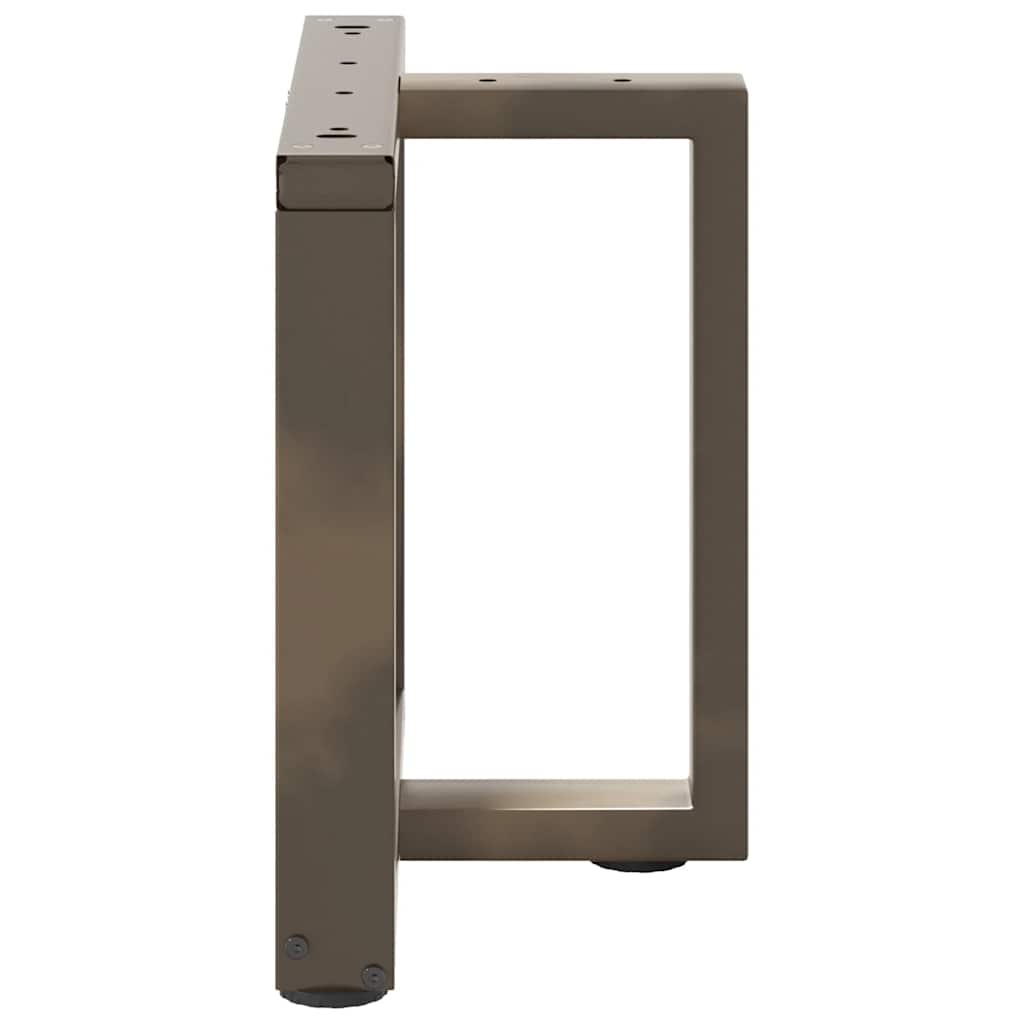 Salongbordben T-formet 2 stk svart 50x25x(42-43) cm stål