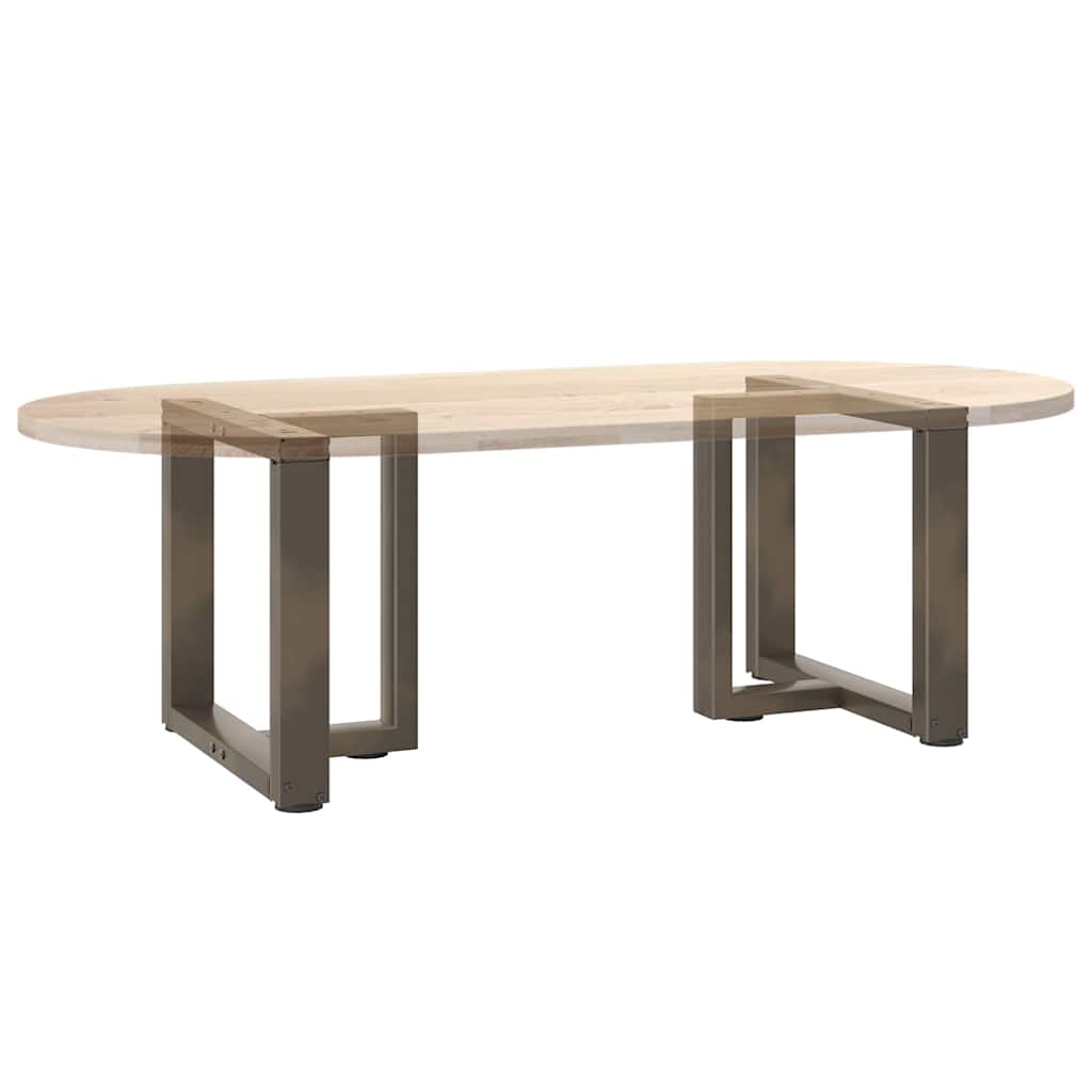 Salongbordben T-formet 2 stk svart 50x25x(42-43) cm stål