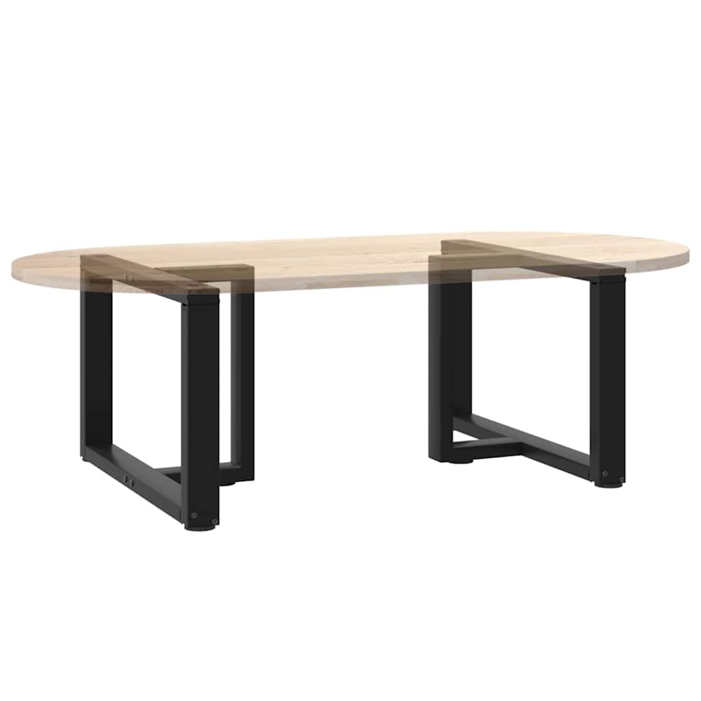 Salongbordben T-formet 2 stk svart 60x25x(42-43) cm stål