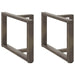 Salongbordben T-formet 2 stk svart 60x25x(42-43) cm stål