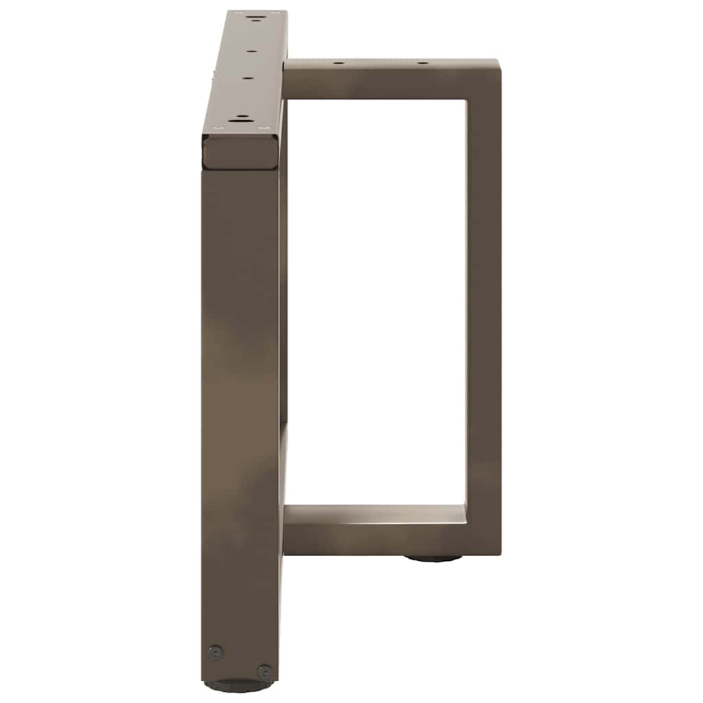 Salongbordben T-formet 2 stk svart 60x25x(42-43) cm stål