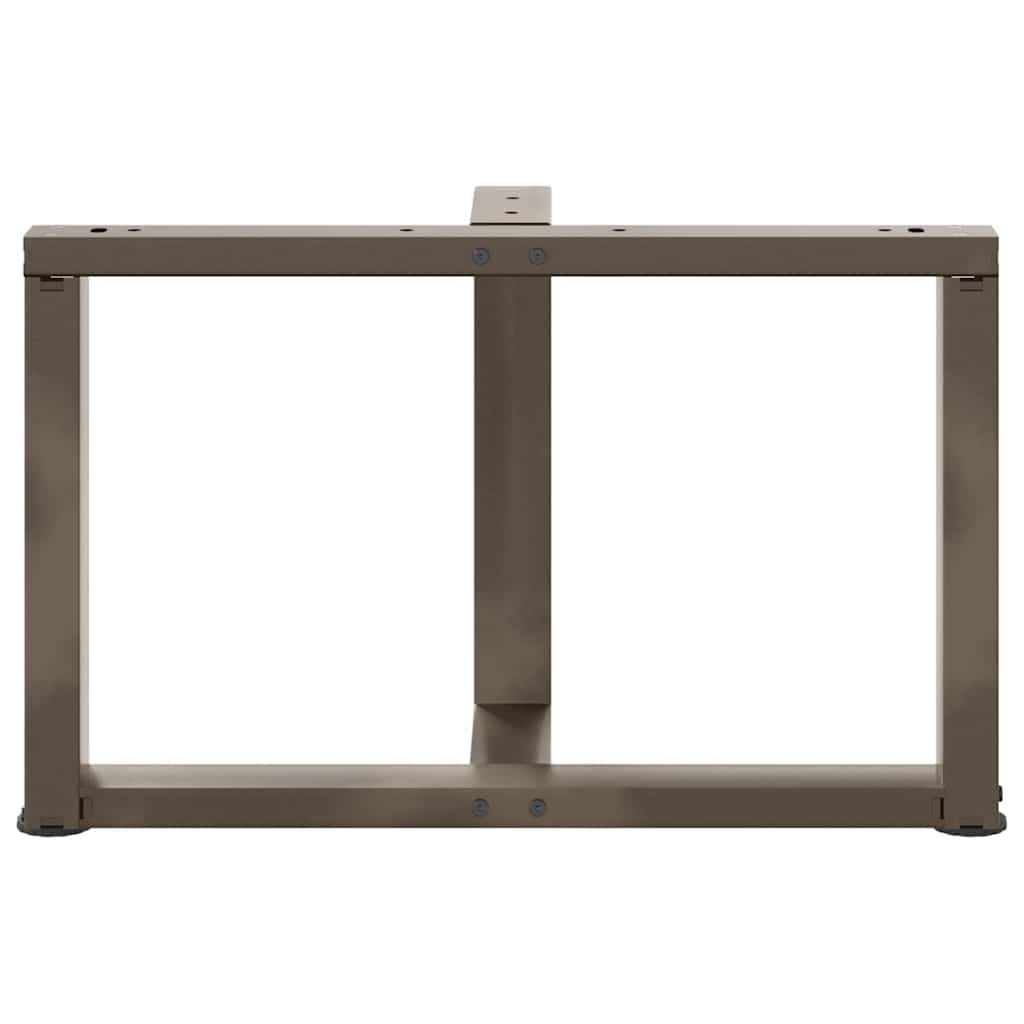 Salongbordben T-formet 2 stk svart 60x25x(42-43) cm stål