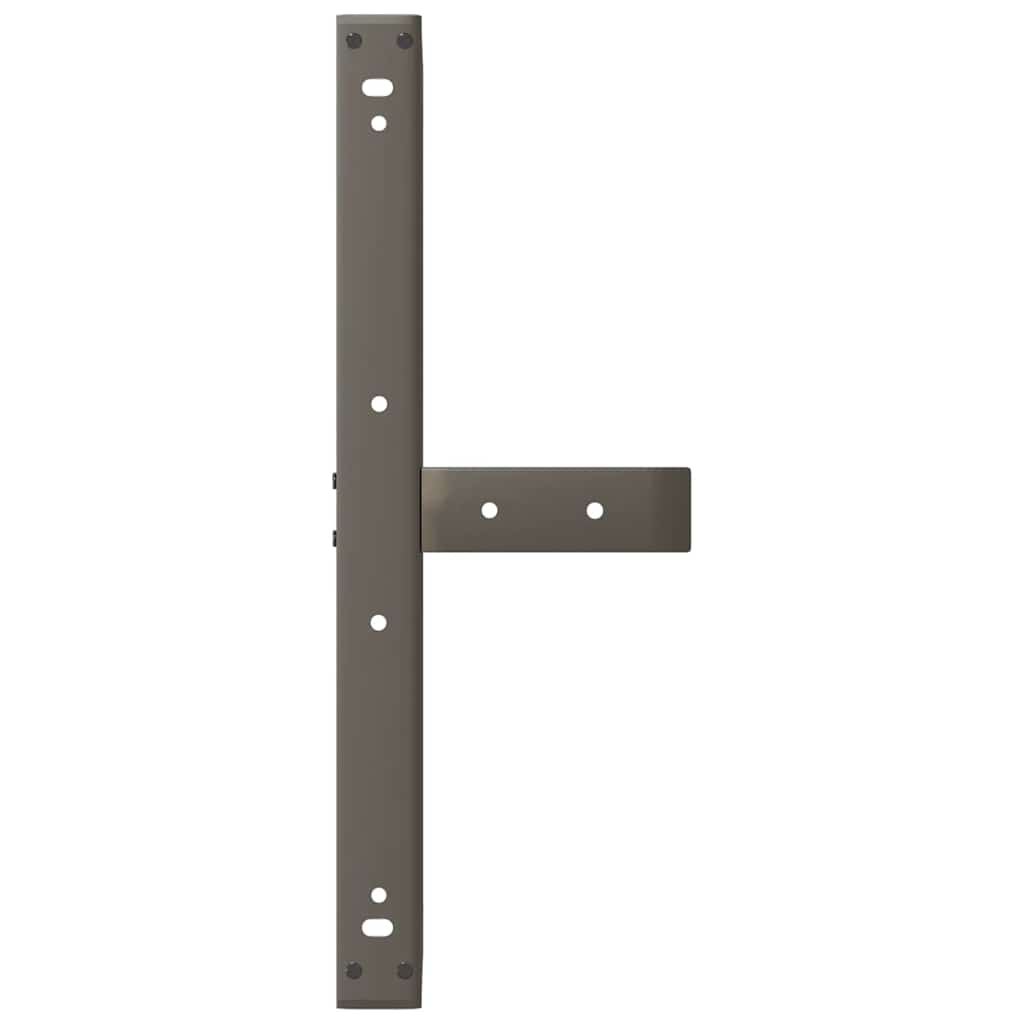 Salongbordben T-formet 2 stk svart 60x25x(42-43) cm stål