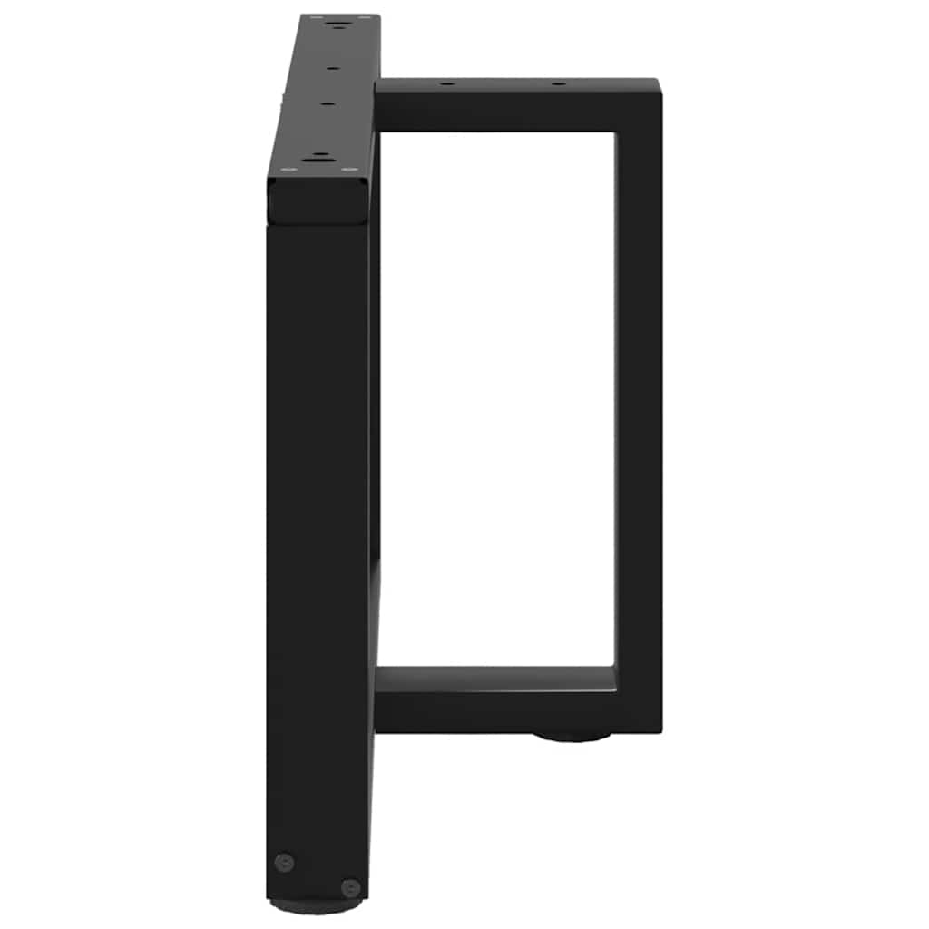 Salongbordben T-formet 2 stk svart 70x25x(42-43) cm stål