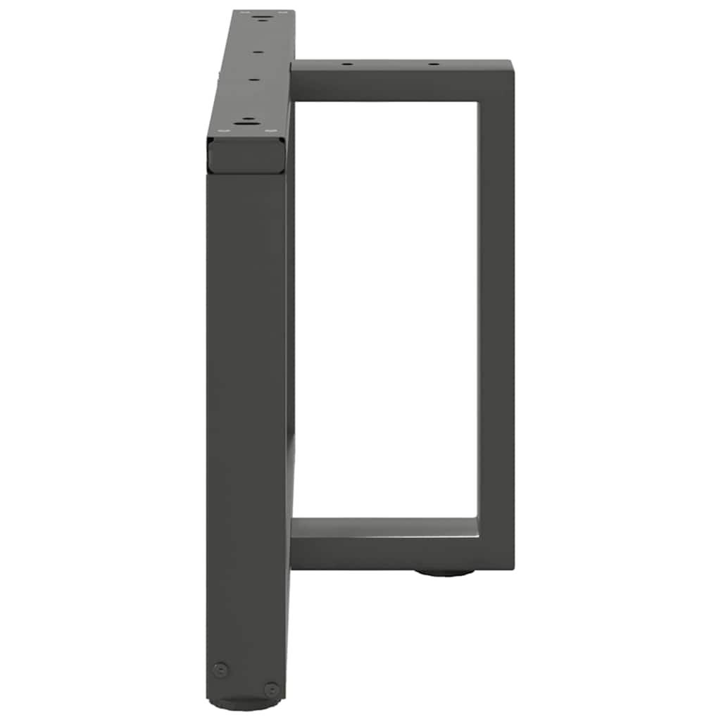 Salongbordben T-formet 2 stk antrasitt 70x25x(42-43) cm stål
