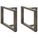 Salongbordben T-formet 2 stk svart 70x25x(42-43) cm stål