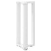Konsollbordben T-formet 2 stk hvit 25x28x(72-73) cm stål