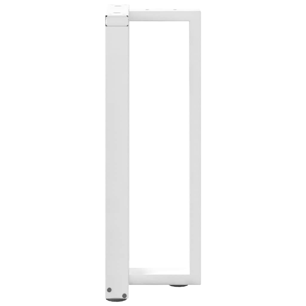 Konsollbordben T-formet 2 stk hvit 25x28x(72-73) cm stål