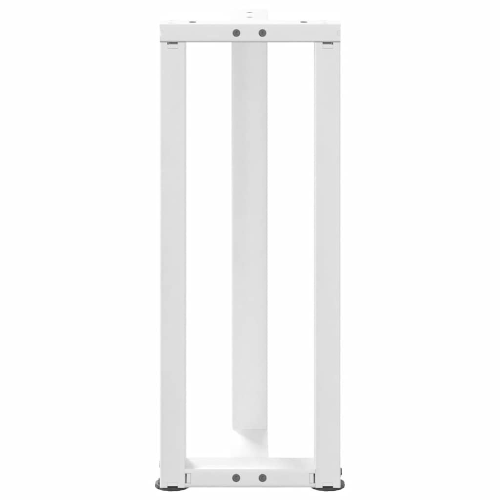Konsollbordben T-formet 2 stk hvit 25x28x(72-73) cm stål