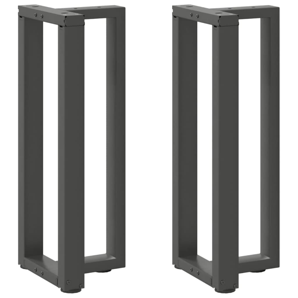 Konsollbordben T-formet 2 stk antrasitt 25x28x(72-73) cm stål