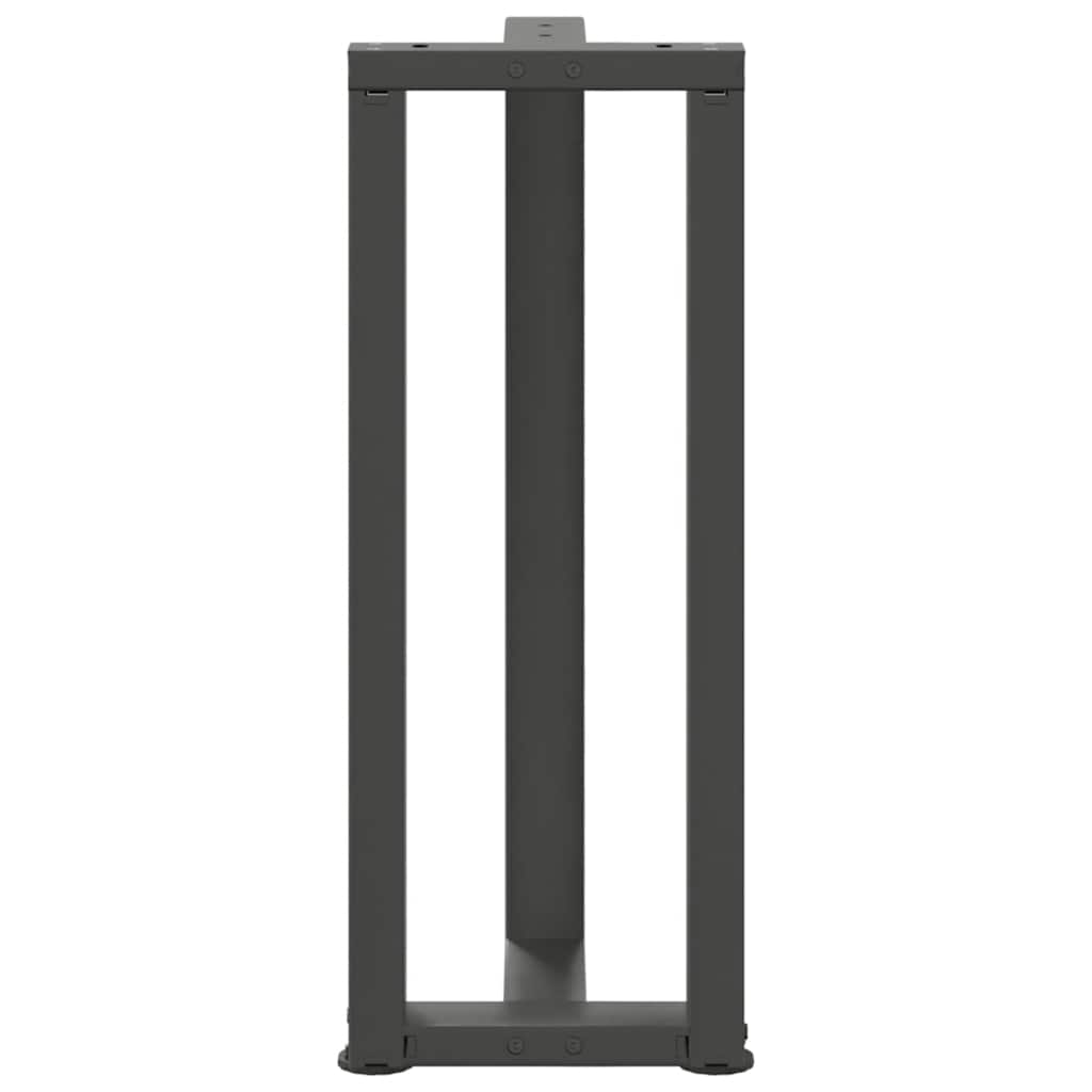 Konsollbordben T-formet 2 stk antrasitt 25x28x(72-73) cm stål