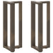 Konsollbordben T-formet 2 stk svart 25x28x(72-73) cm stål