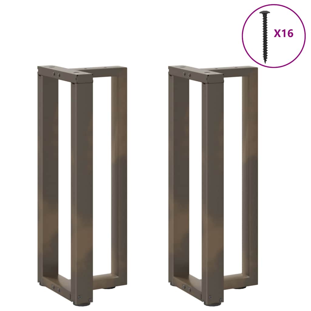 Konsollbordben T-formet 2 stk svart 25x28x(72-73) cm stål