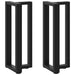 Konsollbordben T-formet 2 stk svart 38x25x(72-73) cm stål