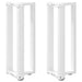 Konsollbordben T-formet 2 stk hvit 38x25x(72-73) cm stål