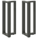 Konsollbordben T-formet 2 stk antrasitt 38x25x(72-73) cm stål