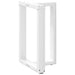 Spisebordben T-formet 2 stk hvit 50x35x(72-73) cm stål