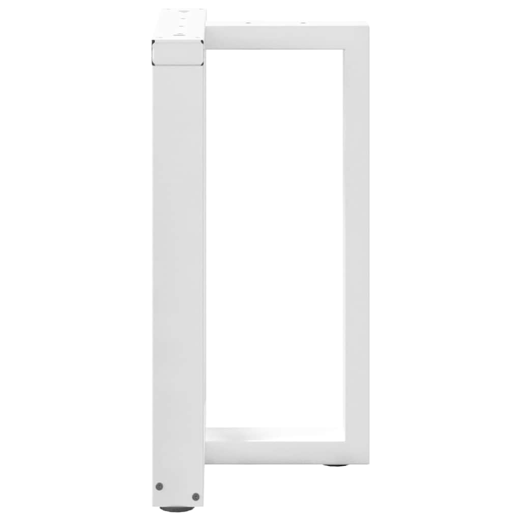 Spisebordben T-formet 2 stk hvit 50x35x(72-73) cm stål
