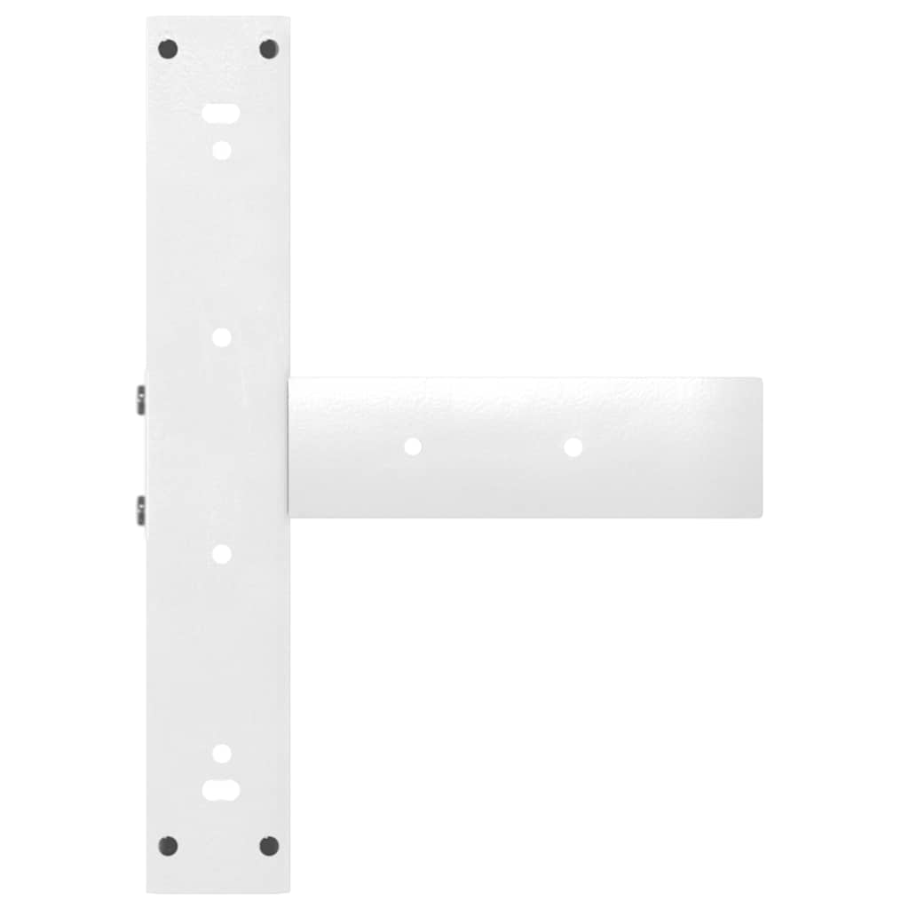 Spisebordben T-formet 2 stk hvit 50x35x(72-73) cm stål