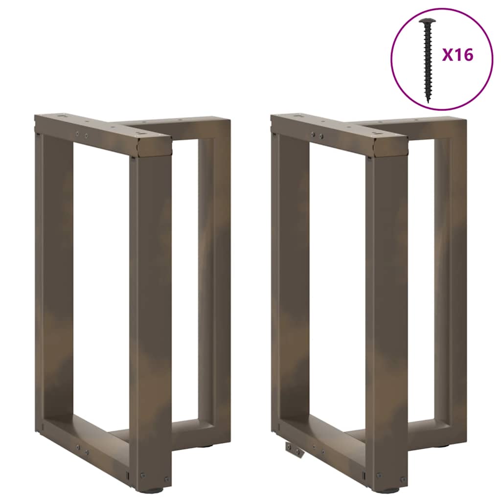 Spisebordben T-formet 2 stk svart 50x35x(72-73) cm stål