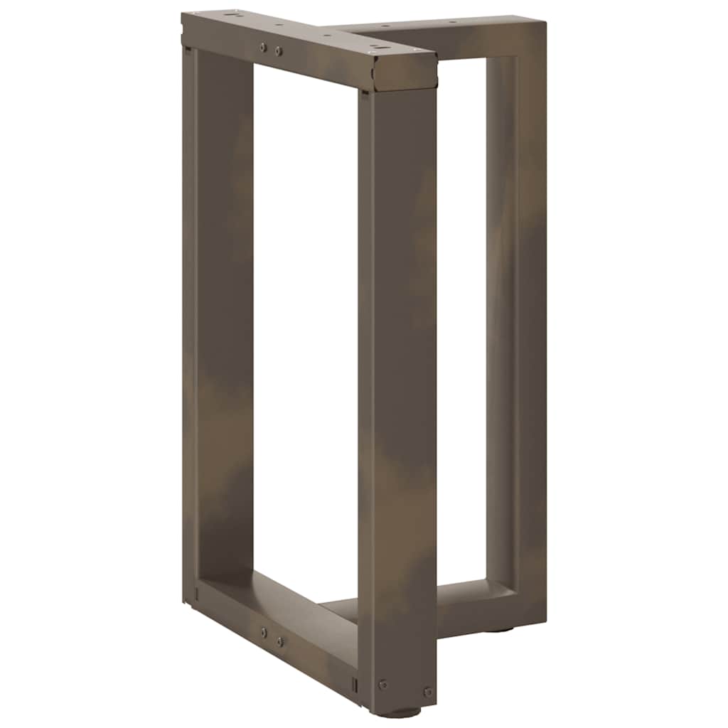 Spisebordben T-formet 2 stk svart 50x35x(72-73) cm stål