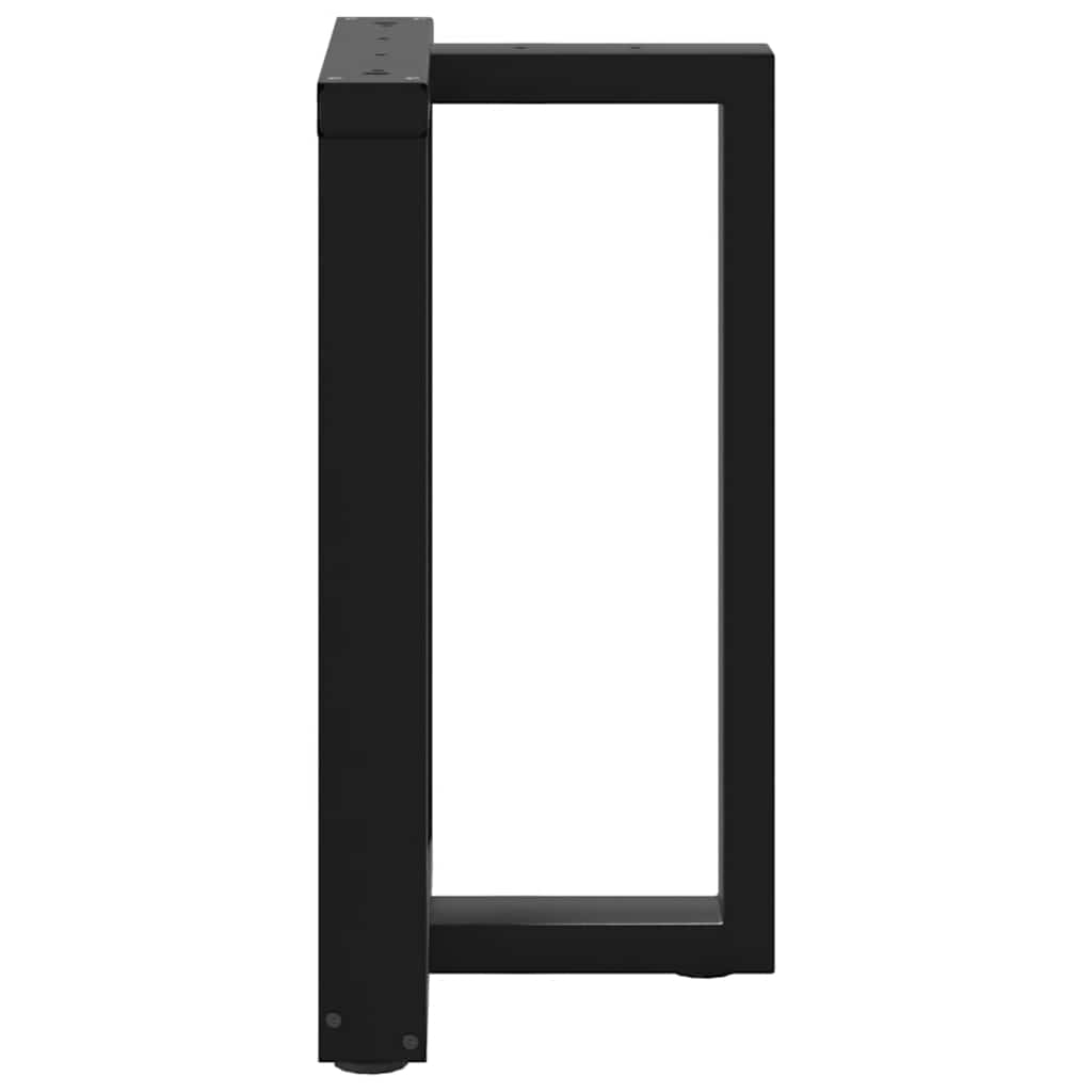Spisebordben T-formet 2 stk svart 60x35x(72-73) cm stål