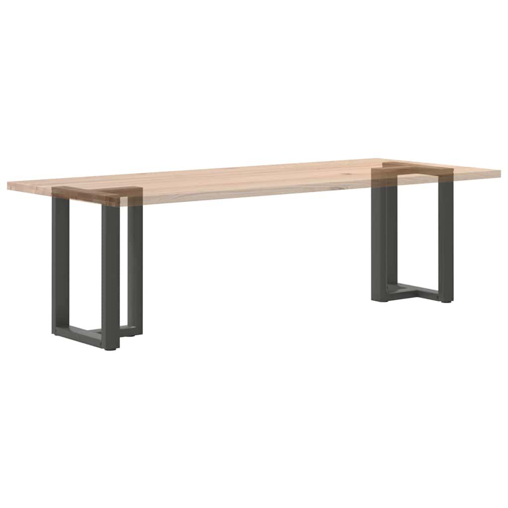 Spisebordben T-formet 2 stk antrasitt 60x35x(72-73) cm stål