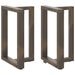 Spisebordben T-formet 2 stk svart 60x35x(72-73) cm stål