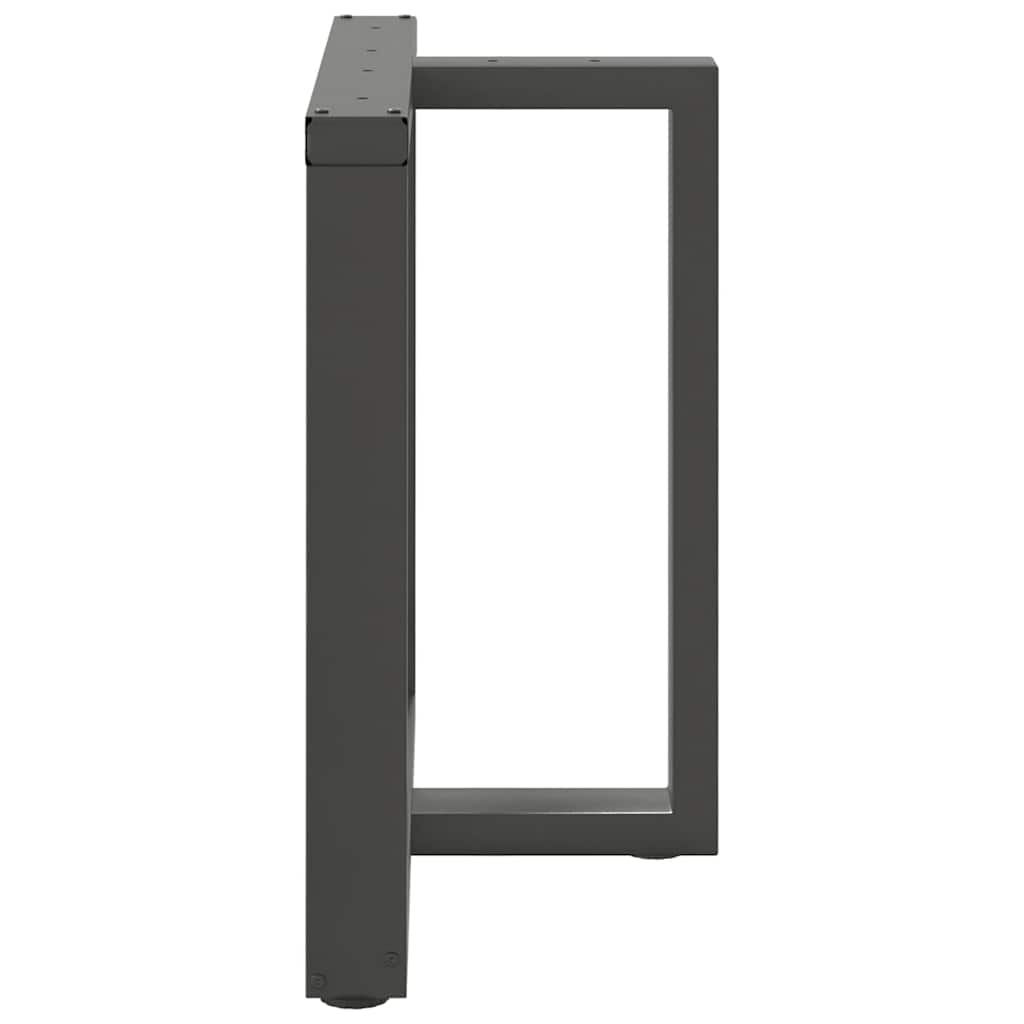 Spisebordben T-formet 2 stk antrasitt 70x35x(72-73) cm stål