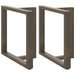 Spisebordben T-formet 2 stk svart 70x35x(72-73) cm stål