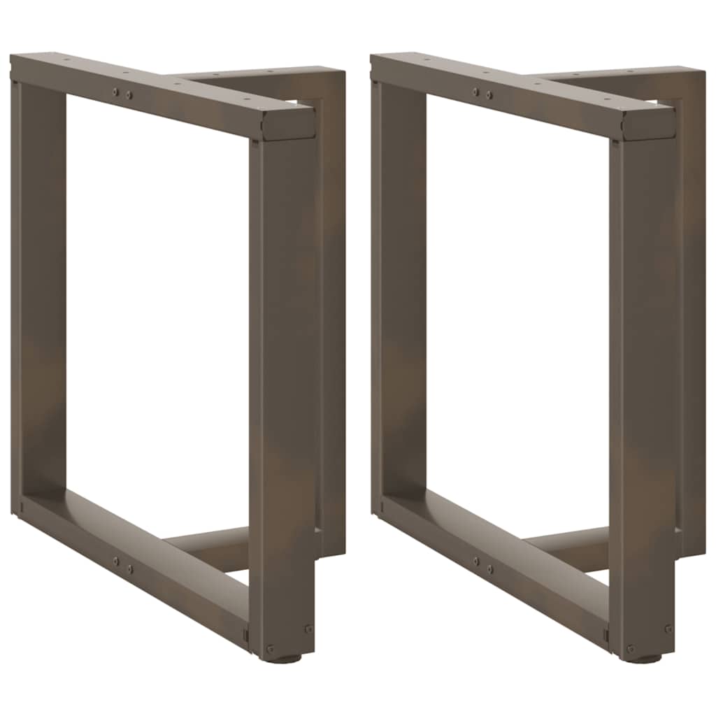 Spisebordben T-formet 2 stk svart 70x35x(72-73) cm stål