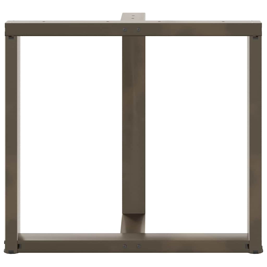 Spisebordben T-formet 2 stk svart 70x35x(72-73) cm stål