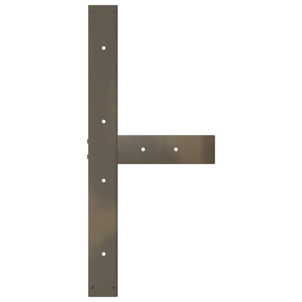 Spisebordben T-formet 2 stk svart 70x35x(72-73) cm stål