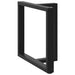 Spisebordben T-formet 2 stk svart 80x35x(72-73) cm stål
