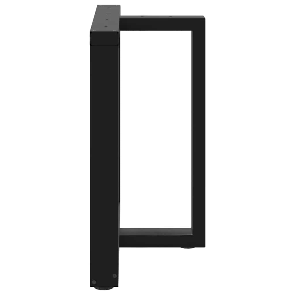 Spisebordben T-formet 2 stk svart 80x35x(72-73) cm stål