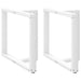 Spisebordben T-formet 2 stk hvit 90x35x(72-73) cm stål