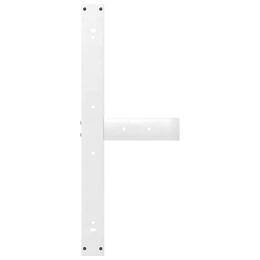 Spisebordben T-formet 2 stk hvit 90x35x(72-73) cm stål