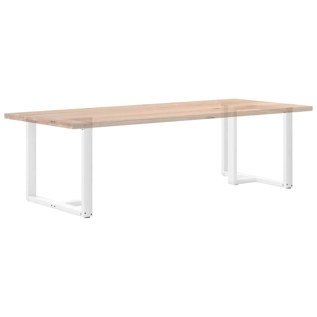 Spisebordben T-formet 2 stk hvit 90x35x(72-73) cm stål