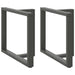 Spisebordben T-formet 2 stk antrasitt 90x35x(72-73) cm stål