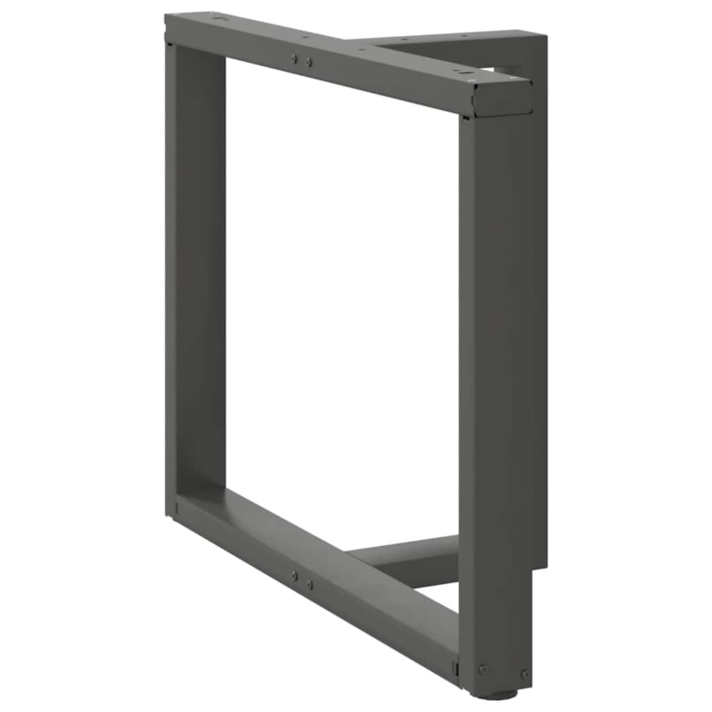 Spisebordben T-formet 2 stk antrasitt 90x35x(72-73) cm stål
