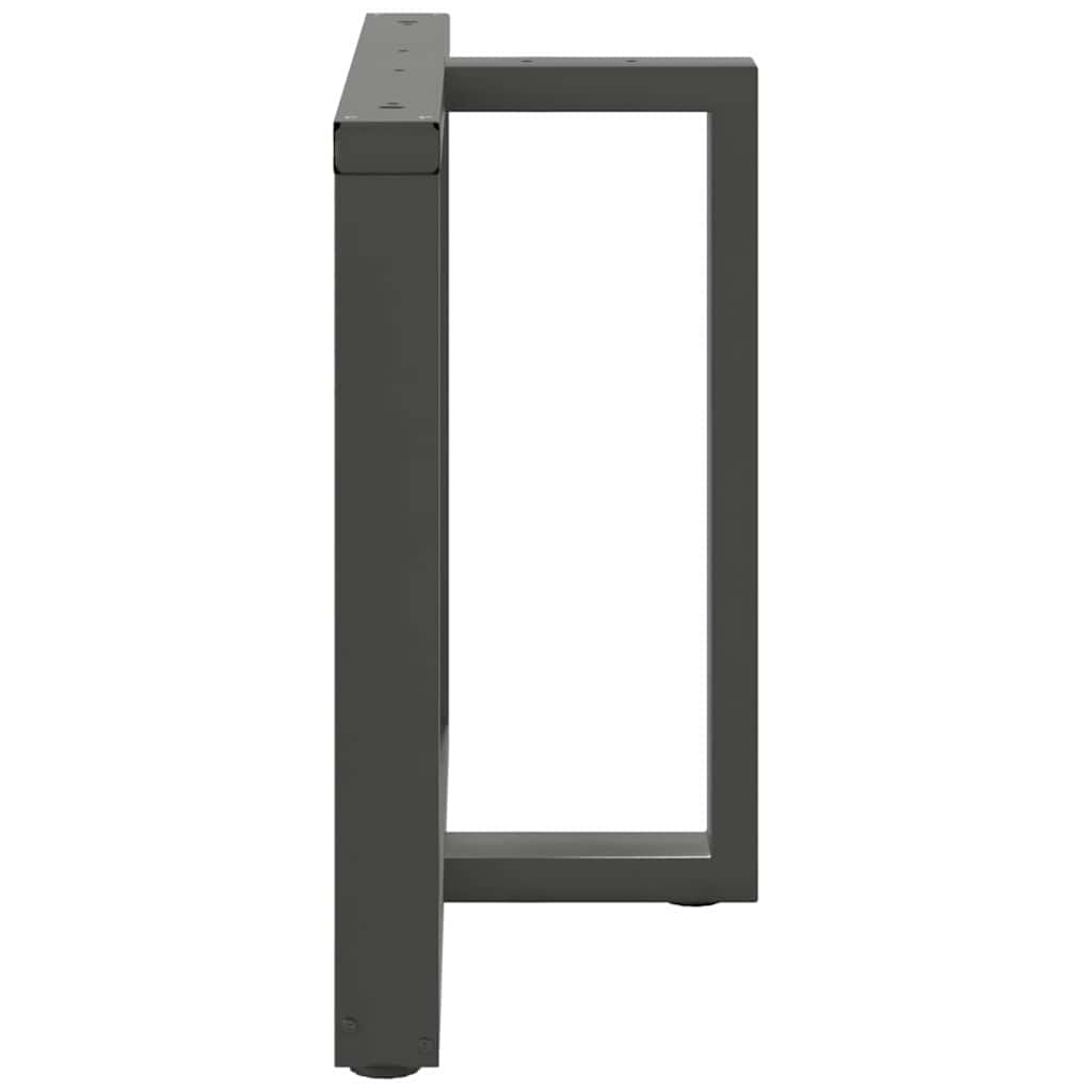 Spisebordben T-formet 2 stk antrasitt 90x35x(72-73) cm stål