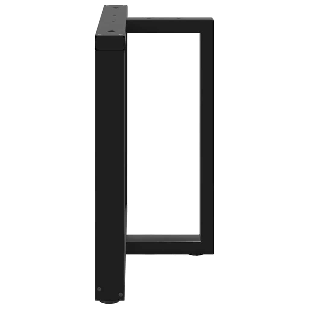 Spisebordben T-formet 2 stk svart 100x35x(72-73) cm stål