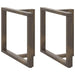 Spisebordben T-formet 2 stk svart 100x35x(72-73) cm stål