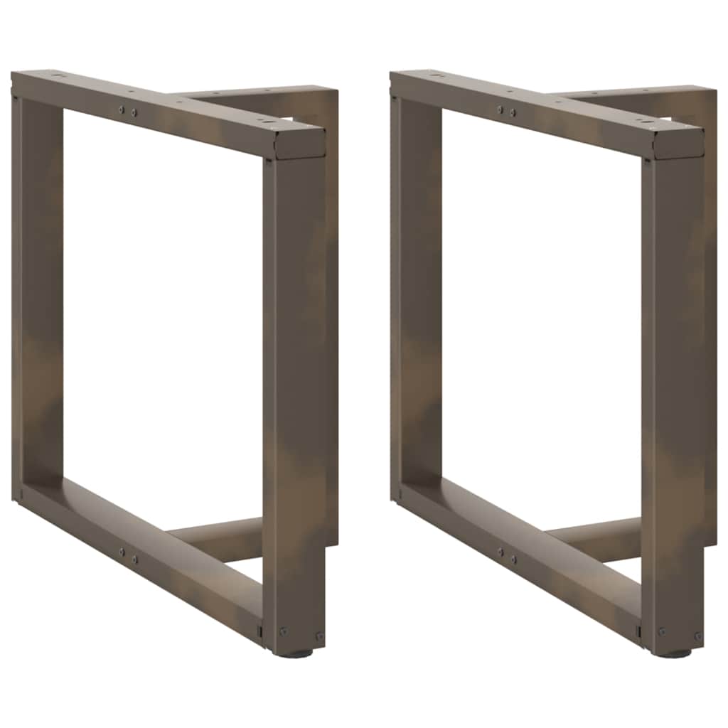 Spisebordben T-formet 2 stk svart 100x35x(72-73) cm stål