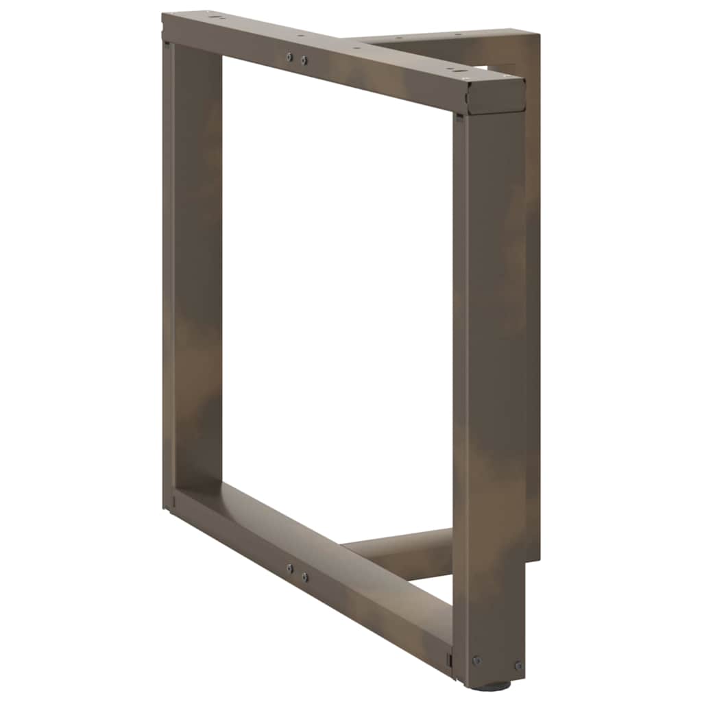 Spisebordben T-formet 2 stk svart 100x35x(72-73) cm stål