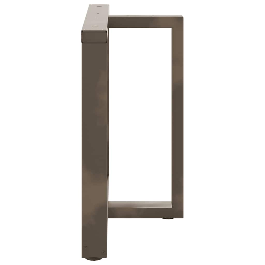 Spisebordben T-formet 2 stk svart 100x35x(72-73) cm stål